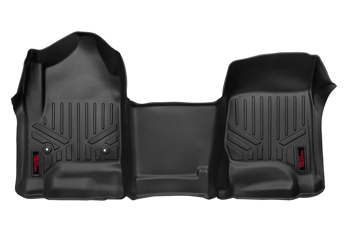 Chevrolet Silverado 3500 HD Floor Mats - Front - Rough Country - Over Hump - '14-'19